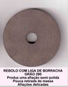 REBOLO Com LIGA DE BORRACHA GRANA 280 - furo de ½- 125 MM DIAM. - DESBASTA E DÁ POLIMENTO