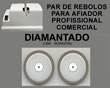 Par de Rebolo Diamantado para Afiador Comercial Profissional