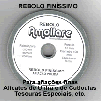 REBOLO FINO AFIA��O ALICATES - 100 MM DIAMETRO - Furo � - Espessura 8mm - Gr�o 280 (p Esmeril)